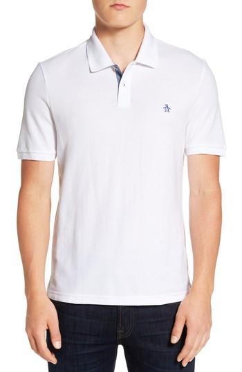 Men's Original Penguin Heritage Slim Fit Polo - White