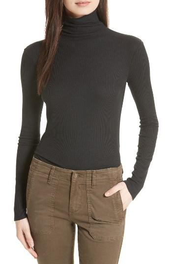 Women's Vince Pima Cotton Turtleneck - Black