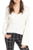 Women's Leith Stitched Shaped V-neck Top - Ivory