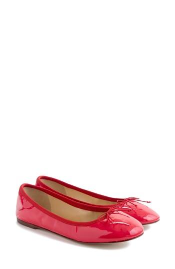 Women's J.crew Evie Ballet Flat M - Red