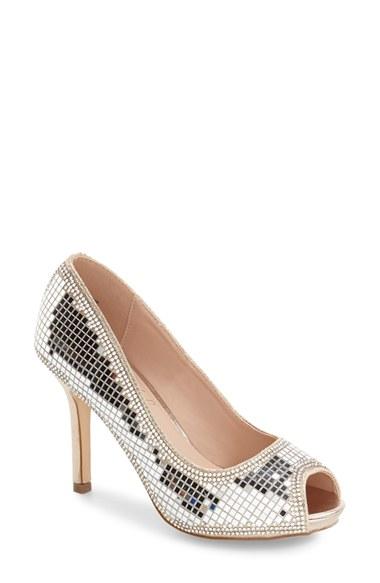 Women's Lauren Lorraine Pauline Peep Toe Pump