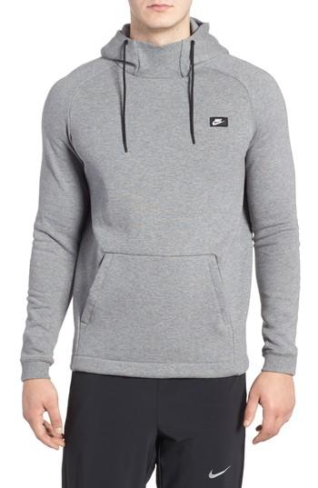 Men's Nike Modern Dry Pullover Hoodie - Grey
