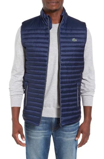 Men's Lacoste 'sport' Insulated Vest Eu - Blue