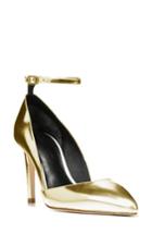 Women's Diane Von Furstenberg Laredo Ankle Strap Pump M - Metallic