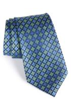 Men's Nordstrom Men's Shop Shamrock Silk Tie, Size - Green