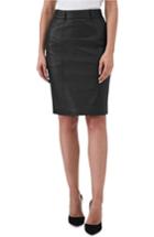Women's Reiss Kara Leather Pencil Skirt Us / 4 Uk - Black