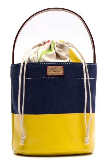 Frances Valentine Small Canvas Bucket Bag - Blue