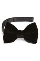 Men's Lanvin 'new Albert' Velvet Bow Tie, Size - Black