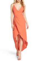 Women's Astr The Label Penelope Surplice Maxi Dress - Coral