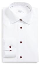 Men's Eton Slim Fit Solid Poplin Dress Shirt .5 - White