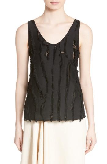 Women's Zero + Maria Cornejo Bei Fringe Royal Top - Black