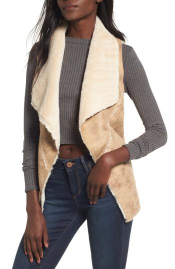 Women's Lost + Wander Piper Faux Shearling Vest - Beige