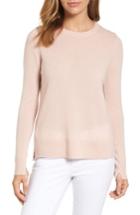 Petite Women's Halogen Crewneck Cashmere Sweater P - Pink