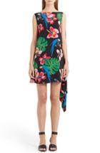 Women's Valentino Tropical Dream Print Silk Dress - Black