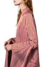 Women's Topshop Boutique Stripe Knot Sleeve Blouse Us (fits Like 0) - Red
