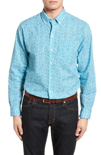 Men's Cutter & Buck Jameson Classic Fit Print Seersucker Sport Shirt