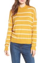 Women's Rvca Armed Stripe Sweater - Yellow