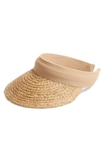 Women's Nordstrom Plaited Straw Visor - Beige