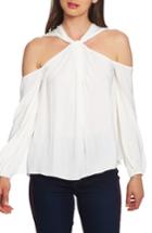 Women's 1.state Twist Neck Cold Shoulder Blouse, Size - White