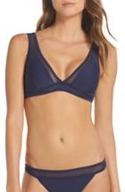 Women's Ted Baker London Mesh Inset Bikini Top - Blue