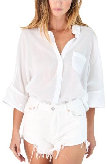 Women's Free People Best Of Me Button Down Shirt - White