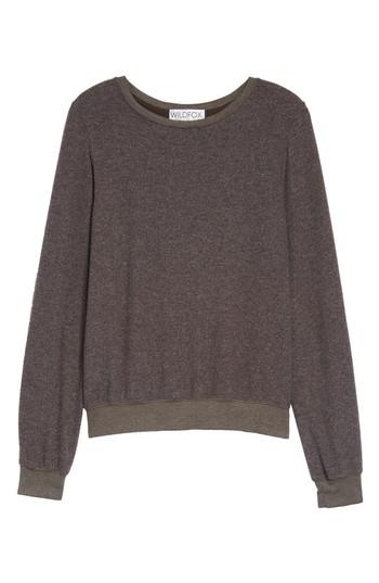 Women's Wildfox 'baggy Beach Jumper' Pullover, Size - Brown