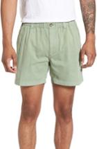 Men's Vintage 1946 'snappers' Vintage Washed Elastic Waistband Shorts, Size - Green
