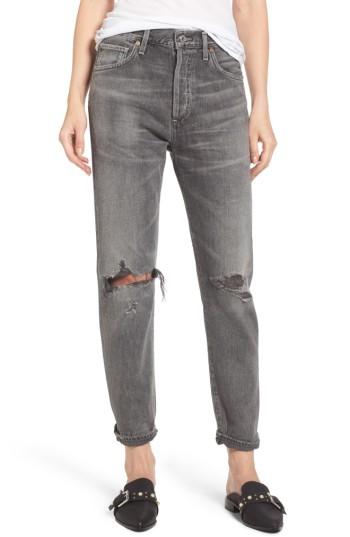 Women's Citizens Of Humanity Liya High Waist Boyfriend Jeans - Blue