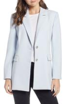 Women's Something Navy Slouchy Narrow Lapel Blazer - Blue