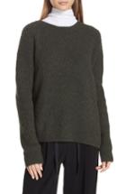 Women's Vince Side Slit Ribbed Sweater - Green