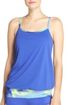 Women's Nike Cascade Sport Racerback Tankini Top - Blue