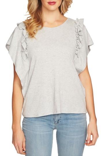 Women's Cece Ruffle Sleeve Top, Size - Grey
