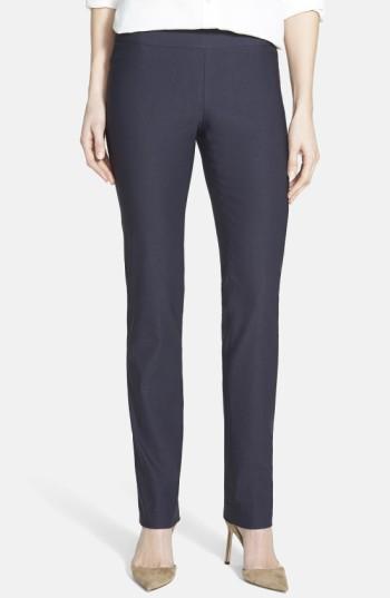 Petite Women's Nic+zoe 'the Wonder Stretch' Straight Leg Pants P - Blue