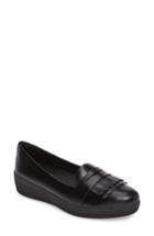 Women's Fitflop Fringey Loafer M - Black