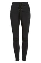 Women's David Lerner Corset Tie Ankle Leggings - Grey