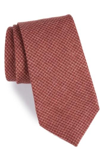 Men's Michael Bastian Geometric Wool Tie, Size - Red