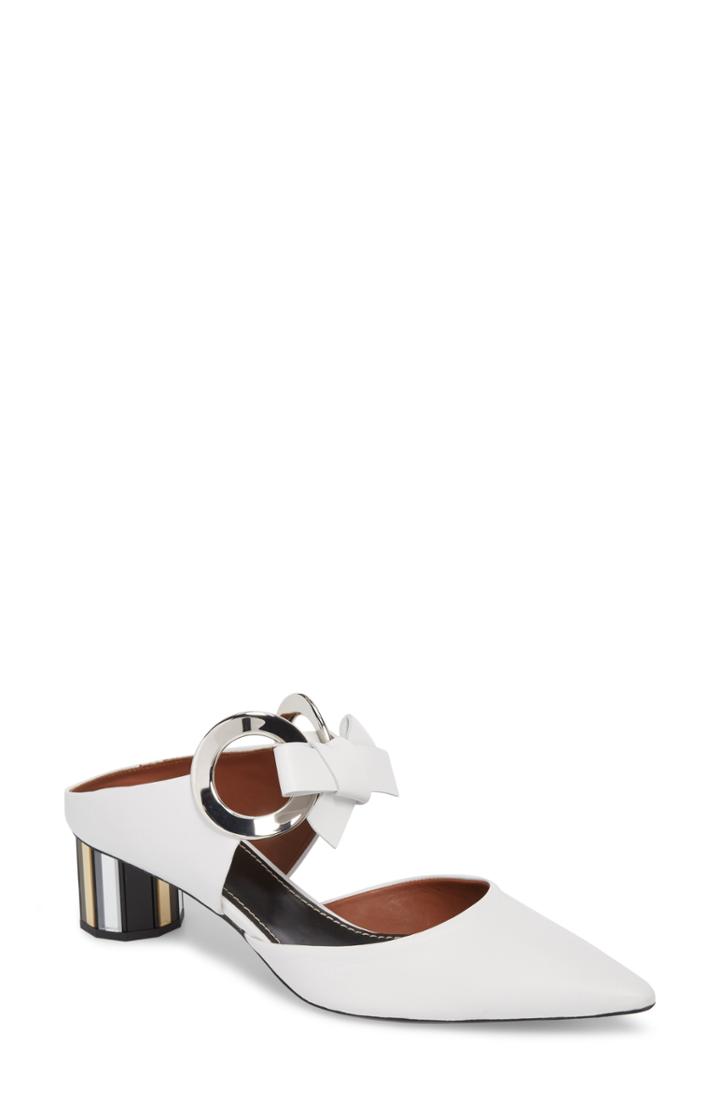Women's Proenza Schouler Ring Tie Pointy Toe Pump Us / 40eu - White