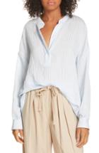 Women's Vince Stripe Drop Sleeve Shirt, Size - Blue