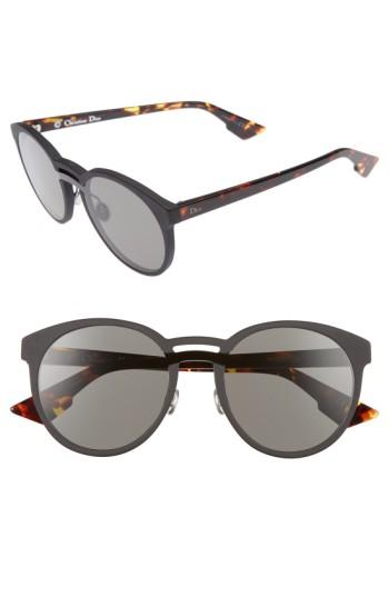 Women's Dior Onde 1 50mm Round Sunglasses - Black/ Havana
