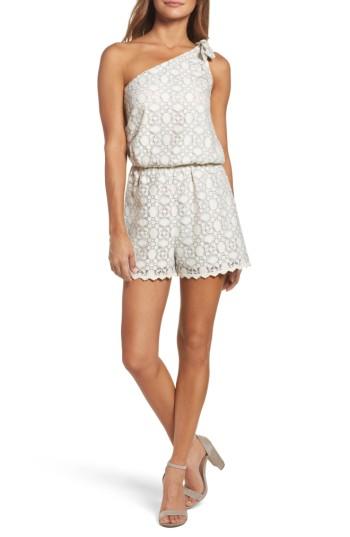 Women's 19 Cooper One-shoulder Lace Romper - Ivory