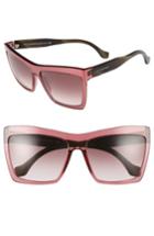 Women's Balenciaga Paris 60mm Oversize Sunglasses - Red/ Green/ Silver/ Red