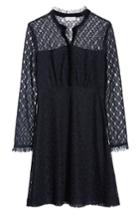 Women's Sandro Lace Overlay Mini Dress Us / 36 Fr - Blue