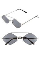Women's Bp. 55mm Brow Bar Geometric Sunglasses - Silver/ Black