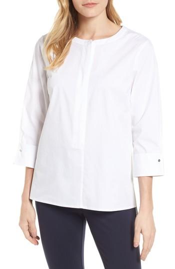 Women's Chaus Poplin Blouse - White