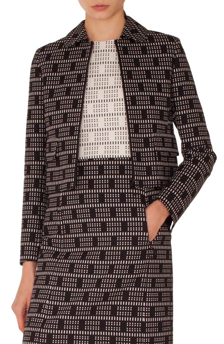 Women's Akris Punto Lace Jacquard Zip Jacket