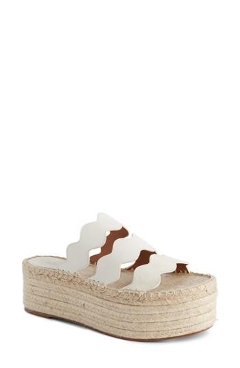 Women's Chloe Lauren Srappy Flatform Espadrille Us / 35eu - White