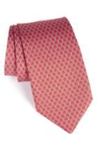 Men's Salvatore Ferragamo Darwin Geometric Gancini Silk Tie, Size - Red