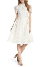 Women's Gal Meets Glam Collection Amelia Embroidered Fit & Flare Dress - Ivory