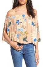 Women's Astr The Label Annabelle Off The Shoulder Blouse - Coral