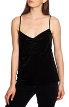 Women's 1.state Ruched Front Velvet Camisole - Blue